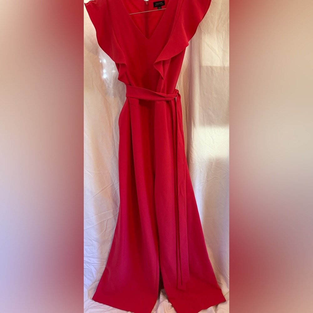 Tahari Vibrant Raspberry Dress with Zip Detail - Picture 3 of 9